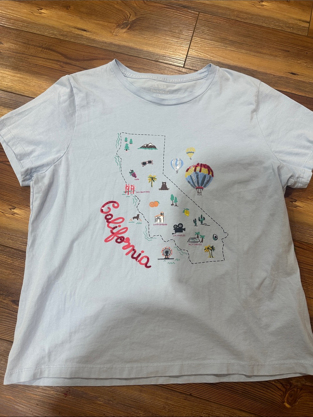 California Graphic Tee - Light Blue